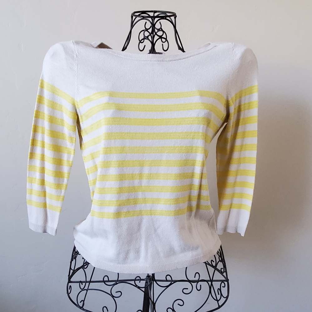 Yellow striped sweater
